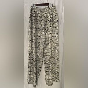 12th tribe size large, printed wide leg, high-waisted, pants